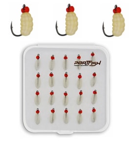 Portfish Kurtcuk Silikon Yem 20 li Paket Renk: Beyaz