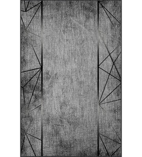 Eliana Home Baskılı, Yıkanabilir Kaymaz Taban Salon Halısı LNA1289 100x150 cm (Siyah)