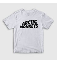 Presmono Unisex Çocuk Beyaz Logo Arctic Monkeys T-Shirt 14414tt (Beyaz)