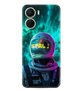 Vivo Y16 Kılıf Resimli Desenli Silikon Platinium Series Space 1814