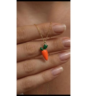 Havuç 🥕 Kolye 925 Ayar (Gold)