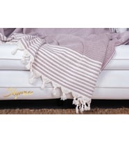 SKYROSE Çok Amaçlı Pamuklu Koltuk Örtüsü 180 X 220 Koltuk Şalı (Bordo)