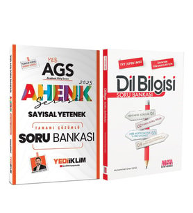Yediiklim Yayınları 2025 MEB AGS Sayısal Yetenek Ahenk Serisi ve AKM Dil Bilgisi Soru Bankası Seti 2 Kitap