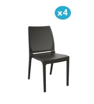 Omnipazar SY-2509 Plastik İcon Bahçe Koltuk Sandalye 4'lü Set