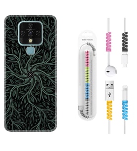 Tecno Camon 16 18P Pova 3 Pova Neo Kılıf Kablo Koruma Spiral Silikon Sarmaşıklar 1675