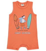 Civil Baby Surf School Baskılkı 6-18 Ay Tulum - Kırmızı