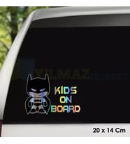 Kids On Board Arabada Çocuk Bebek Var Hologram Oto Sticker Cam Araba Yapıştırma Etiket 20 X 14 Cm