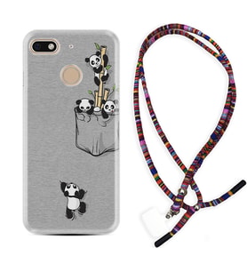 General Mobile GM8 Go GM9 GM20 Pro Plus Kılıf Boyun Asklı Rasta Silikon Pandalar 1798