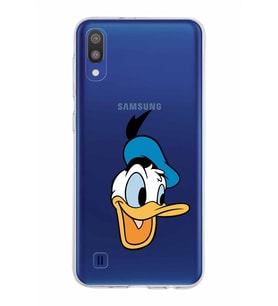 Samsung Galaxy M10 Kapak Donald Duck Tasarımlı Şeffaf Silikon Kılıf