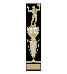 ODAK KUPA - Figürlü Kupalar - Voleybol Erkek Figürlü Kupalar FG-044 B - 42 cm