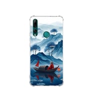 PrintiFy Huawei Y9prime2019 ile Uyumlu Simya Serisi Sonsuz Akış Tasarımlı Uv Baskılı Köşe Korumalı Antişok Kılıf