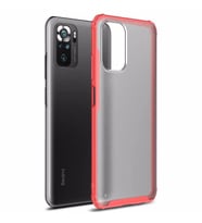 Microsonic Xiaomi Redmi Note 10 Kılıf Frosted Frame Kırmızı