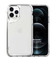 Microsonic Apple iPhone 12 Pro Max Kılıf Trex Bumper Şeffaf (Renksiz)