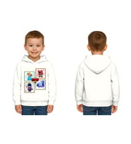 Unisex  Baskılı brawl stars Çocuk Swaetshirt Kapüşonlu 3 İplik Şardonlu (Beyaz)