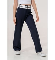 Kız Çocuk Ters Kemerli Pantolon 6002 (Lacivert)