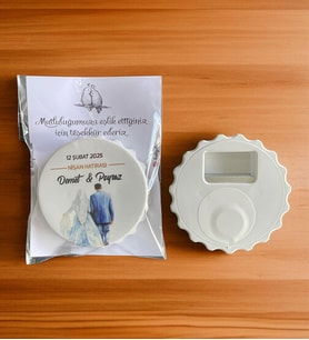 10 Adet Söz, Nişan, Nikah, Düğün Hediyesi Kapak Açacak Magnet Kart ve Ambalajlı Tek Tek (kpkmg15)