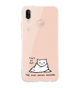 Huawei P20 Lite Uyumlu Baskılı Yumuşak Silikon Şeffaf Telefon Kılıfı