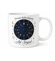 Astroloji Haritası Zodyak Burç Kupa Gökyüzü Rehberi Gezegen Yıldız Bardak Hediye