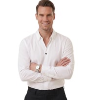 DeepSEA Kahve Slim Fit Kolay Ütülenebilir Açık Dik Yaka Likralı Erkek Gömlek 2602615