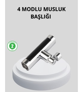 360° Dönebilen Musluk Başlığı 4 Fonksiyonlu Su Tasarruflu ve Dayanıklı