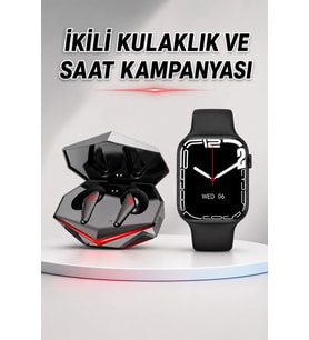 İkili Set Dev Kampanya Ucuz Kulaklık Ucuz Akıllı Saat Gürültü Önleyici Uzun Pil Ömrü