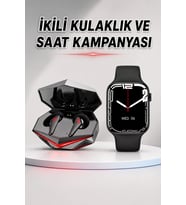İkili Set Dev Kampanya Ucuz Kulaklık Ucuz Akıllı Saat Gürültü Önleyici Uzun Pil Ömrü