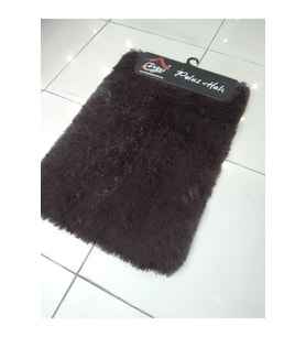 DOĞUŞ PELUŞ TAVŞAN TÜYÜ KAHVERENGİ 2 Lİ KLOZET TAKIMI