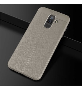 Samsung Galaxy A6 Plus 2018 Uyumlu Kılıf Zore Niss Silikon Kapak (Gri)
