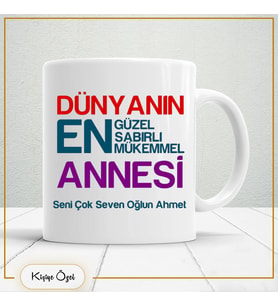 Kişiye özel Annelere Özel Hediye Çay Kahve Kupa Bardak-anne9