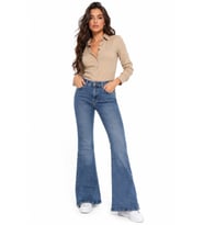 Kadın İspanyol Paça Fit Jean Pantolon BGL-ST05451