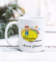 Resim Öğretmeni Tasarımlı Kişiye Özel Kupa Bardak (Beyaz)