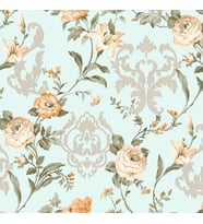 Adawall Seven Çiçek Açan Gül Damask Desenli 7803-2