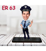 Kişiye Özel Ahşap Biblo - Erkek Polis Karikatür Biblo
