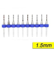PCB Mikro Karbür CNC Matkap Ucu 10lu Set 1,50mm Tungsten 18 Shank