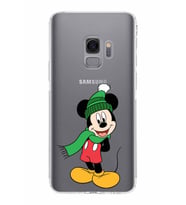 Samsung Galaxy S9  Kamera Korumalı Kapak Mickey Mouse Tasarımlı  Şeffaf  Kılıf