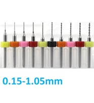 Dremel için 0.15-1.05mm PCB Tungsten Karbür 10 lu Mikro Matkap Ucu Set 