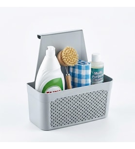 Dolap İçi Asılabilir Plastik Organizer Deterjan Sünger Düzenleyici Askı Mutfak Banyo Dolap İçi Düzenleyici Kapak Arkası Organizer Sepet (Asorti Renk)
