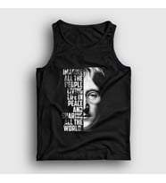 Presmono Unisex Siyah Sharing Beatles John Lennon Atlet 35201tt