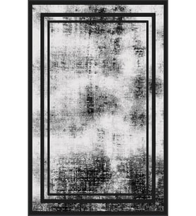 Eliana Home Baskılı, Yıkanabilir Kaymaz Taban Salon Halısı LNA1869-SM268 100x150 cm (Siyah)