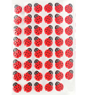 Sticker Kabartmalı A4 boyutunda Stiker Defter, planlayıcı etiket (Lim044) - Uğur Böceği
