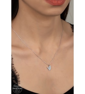 SWAROVSKİ CRYSTAL KUŞ  925 AYAR GÜMÜŞ KOLYE