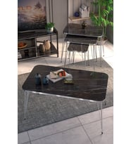 Zigon Sehpa Kr Ve Orta Sehpa Kr Set Gümüş Bendir Tel