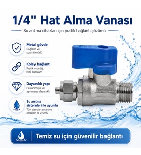 1/4 İnç Metal Su Arıtma Hat Alma Vanası 608506034