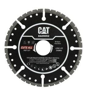 CAT DA09052 115mm Profesyonel Çelik, İnox, Alüminyum, PVC, Fayans, Çok Amaçlı Elmas Kesme Diski (Soketli, Aralıklı Kenar)
