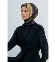 Armine Saf İpek Sura Eşarp-2026 İlkbahar-Yaz- 952100D (Siyah)