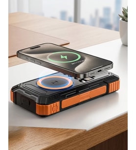 Northcity 20000 mAh Güneş Enerjili Kablosuz Şarj Edici Powerbank - Taşınabilir Batarya