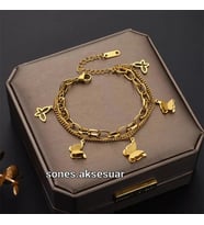 Kelebek Charm Çelik Bileklik Sns40038