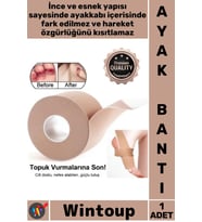 #Bant Topuk Koruyucu Esnek Cilt Dostu Ortopedik Ayakkabı Vurma Önleyici Rulo Bant 25 Cm X 5 Metre