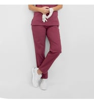 Unisex Gül Kurusu Esnek  Likralı Doktor Hemşire Veterine Tek Alt Pantolon