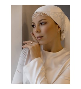 Tesettüre Uyumlu Ayarlanabilir Kristal Boncuklu Gelin Başı Aksesuarı Kristal Taç